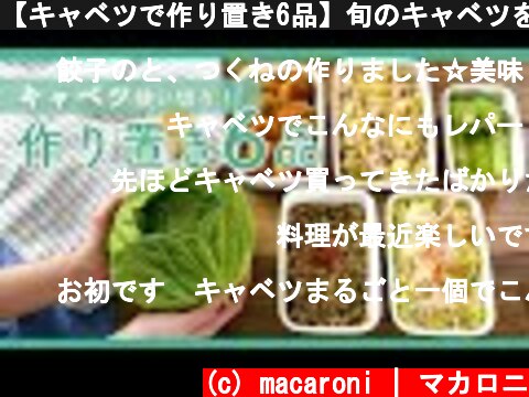 【キャベツで作り置き6品】旬のキャベツを"1玉丸ごと"使い切り！｜大量消費レシピ集  (c) macaroni | マカロニ